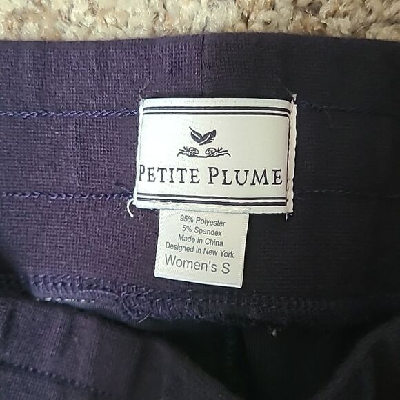 Petite Plume Velour Lounge pants Small Navy Joggers Plush Comfort Chic Glamour - Picture 2 of 7
